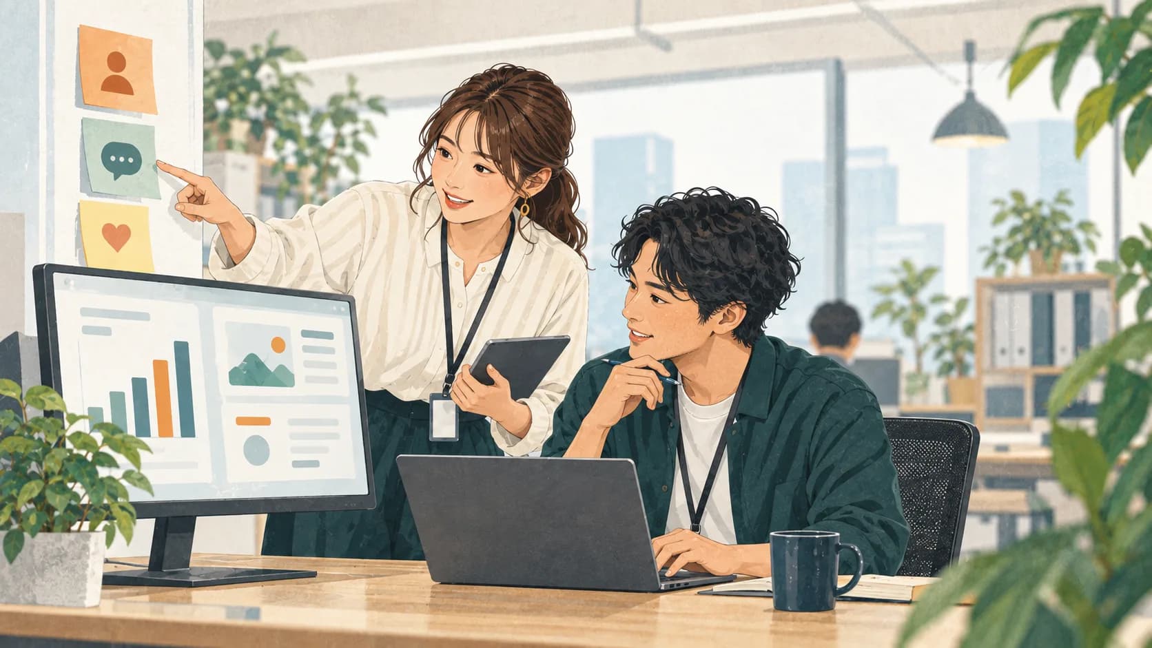 導入したシステムの利用状況と現場の意見を見ながら、顧客とエンジニアが改善を話し合う