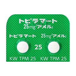 トピラマート錠25 mgのPTPシート(緑色)